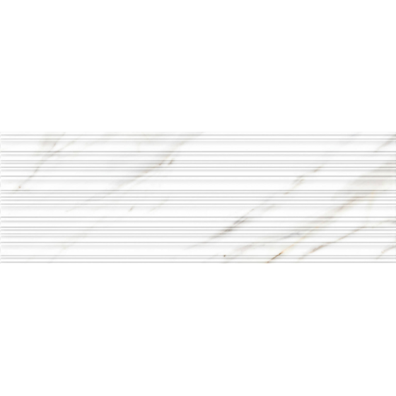 Ardenza Lines Brillo 30x90 λευκό γυαλιστερό ανάγλυφο πλακάκι τοίχου